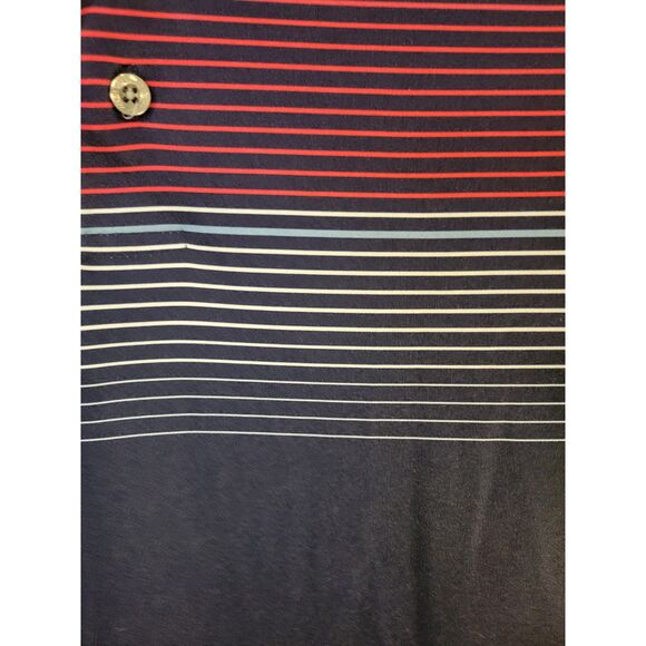 PGA Tour Mens Navy Blue Striped Golf Polo Shirt Size XL - Picture 4 of 4